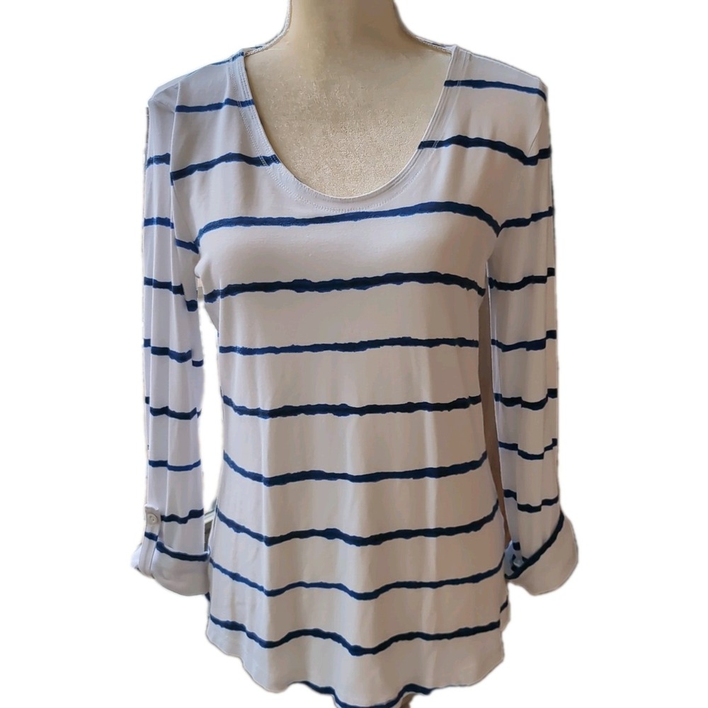 Talbots Women's T Shirt 3/4 Sleeve UPF 50+ Crew Neck Size S Rayon from Bamboo